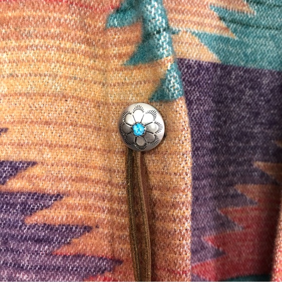 Ralph Lauren USA Made Southwestern Aztec Indian Wool Jacket Vintage Concho Small - Picture 12 of 12